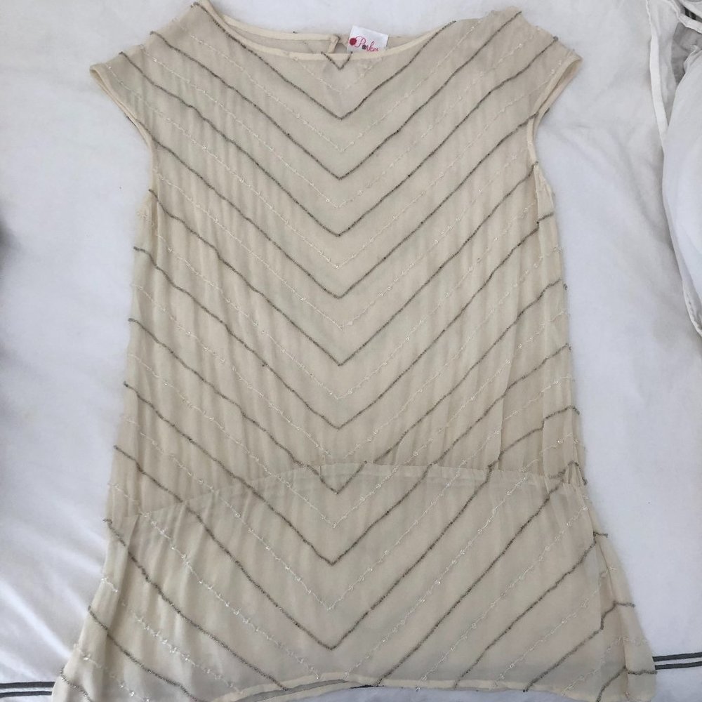 Brand New Parker Beaded & Sequined Blouse